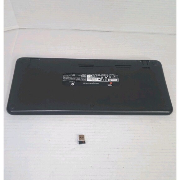 Logitech K360 Wireless Keyboard Glossy Black USB Dongle Included Tested Works PC - Picture 4 of 7